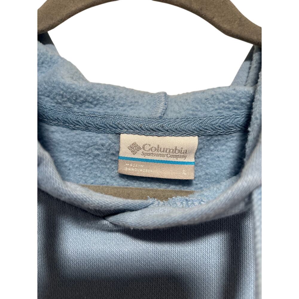 Columbia Blue Logo Hoodie Large Men's Pullover Sweatshirt - Picture 4 of 8